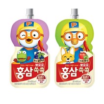 팔도 뽀로로 홍삼쏙쏙 100mlx30개 3종택1 아기주스, 1세트, 사과매실15개+포도블루베리15개