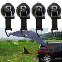 4Pcs Suction Cup Anchor Securing Hook Tie Down Camping Tarp as Car Side Awning Pool Tarps Tents Sec