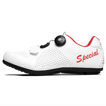 (당일발송)HIT No.7 동호인 입문용 스폐셜 자전거신발 평페달 신발 슈즈 로드 클릿슈즈 사이클 S7, 45, 화이트