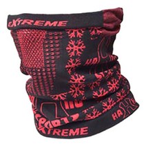 하후캐나다 H밴드 방한 마스크, 블랙 + 레드