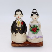 도자기 인형 핸드메이드 토우 웨딩 신랑 신부 세트