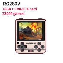 고전게임 레트로게임기 미니오락기 rg280v rg351p 휴대용 플레이어 오픈 소스 128g 비디오 콘솔 포켓 플레이어, 골드 16g 128g