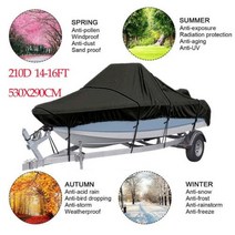 410D 210D 요트 보트 커버 11- 22FT Barco 안티 uv 방수 헤비 듀티 해양 트레일러 캔버스 액세서리, 420D 14-16FT