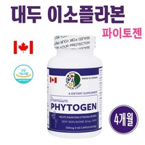 식약처인정 파이토젠 대두 이소플라본 여성 호르몬 영양제 식물성 에스트로겐 콩 소이 파이토케미컬 헤스페리딘 붉은토끼풀 세이지잎 40대 50대 60대 중년여성 골밀도 뼈건강 PMS Soy Isoflavones PHYTOGEN 효능 추천 캐나다, 500mg*60캡슐(2개월분)x2개