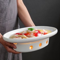 수프 촛불 보온기 온열기 호텔 조식 뷔페 반찬 음식, 16인치 낮은 패턴단판