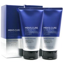 미샤 맨즈큐어 쉐이브 투 클렌징 폼 150ml+150ml, 단일옵션