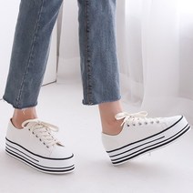 4cm 키높이 통굽 스니커즈 캔버스 운동화 4color