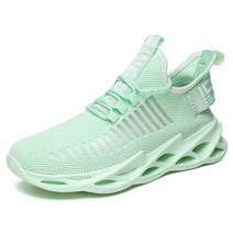 뜨거운 새로운 남자 스 니 커 즈 통기성 운동 화 야외 스포츠 패션 편안한 캐주얼 체육관 신발 화이트 큰 크기 39-46, 6.5, 03 green