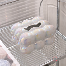 Weihe ins 스타일 크리에이티브 세라믹 티슈 케이스 솜사탕 종이 뽑기 케이스 리빙 프리미엄 티테이블 테이블 장식 액세서리, 마시멜로 조직 상자 여러 가지 빛깔의 흰색