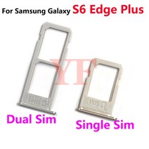 삼성 호환 갤럭시 S6 엣지 플러스 G928 G928F 심카드 트레이 SD 메모리 카드 슬롯 홀더 어댑터 스마트폰 수리 부품, [05] dual silver