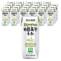 파스퇴르 무항생제 인증 바른목장 우유, 125ml, 12개