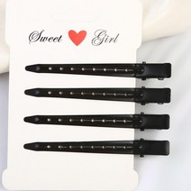 메탈 블랙 미용실집게핀 옆머리누르기 헤어핀셋, 상세페이지 참조, 상세페이지 참조