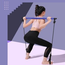 고탄력로프 NBR소재 홈트레이너 피트니스스틱 / 운동밴드 하체운동 스트레칭밴드 런지, 로즈레드