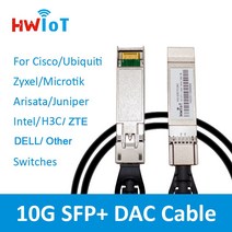 광섬유장치 통신장비 10G SFP 0.5m 1m 2m 3m 패시브 구리 직접 부착 케이블 DAC 저소음 30AWG Cisco Ubiquiti Zyxel Microtik Arisa, [02] 0.5m 2pcs