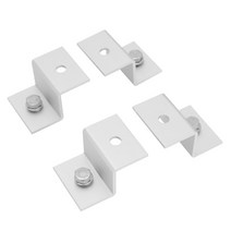 어닝브라켓 고정 어닝 천막 부속품 보강 철판 부품 브라켓 차량용 4 개/대 Z 태양 전지 패널 브래킷 알루미늄 장착 세트 RV 보트 오프 그리드