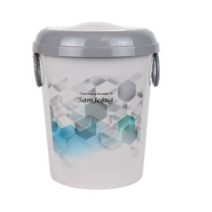 원터치휴지통 편의점쓰레기통 페달식휴지통 원형 중