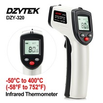 레이저 온도계 표면 온도계 산업용 온도계 비접촉 온도계 공업용 온도계 dzytek 비접촉 디지털 레이저 적외선 온도계 총 고온 저온 경보 -58 ℉ 752 ℉ 고온계 온도계, 협력사, dzy-320-gr