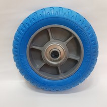 동그라미캐스터 발포바퀴 8인치 청발포 바퀴, 1개