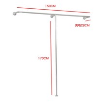 의류 진열대 여성 옷 매장 옷행거 고정식 벽행거 옷걸이, 길이150x높이170cm 스테인레스