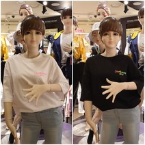 더데이걸 NC광주역 주니어 여아 형광 실사 박시 반팔티 2컬러 초등학생 여아 박시한 반팔티 언니 스타일