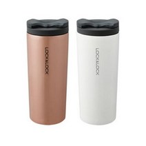 락앤락 립 텀블러 2p 세트 LHC4164, 핑크, 아이보리, 450ml