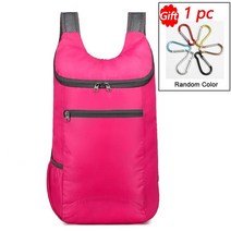 등산용품 20L 남여 접이식 가방 방수 야외 배낭 휴대용 캠핑 하이킹 여행 데이 팩 가방 초경량 스포츠 가방, 04 Rose Red