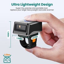 무선바코드리더기 qr스캐너 QR 2D 링 무선 미니 핑거 바코드 리더 스캐너 블루투스 안드로이드 IOS PC, 02 2D QR Scanner