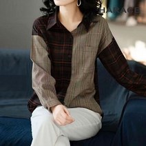헤레이스 배색체크셔츠 YMSH22FW383