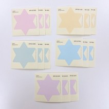 라연팬시 파스텔 반짝별 모조지 스티커 5종 세트 파스텔 반짝별, 1개