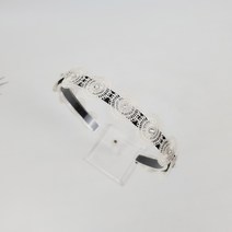 핸드메이드 라운드 큐빅 자수 레이스 2.5 cm 머리띠 헤어밴드