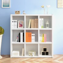 가로형 1200 9칸 낮은책장 책꽂이 오픈수납장 9칸책장 오픈형책장 낮은책장 책꽂이 3단책장 수납책장, 메이플