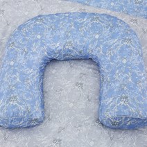 라텍스 U자베개커버 데보라블루(알러지방지)