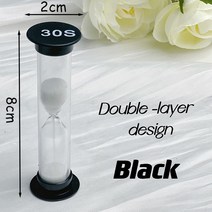 키네틱아트 어린이용 칫솔질 타이머 모래 시계 30S 1 분 2 3 5 10 귀여운 작은 어린이 선물 홈 데코, [01] Black 30sec