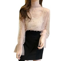아사면 바스락 블라우스 풍기인견 베이비돌 시어커서 셔츠 남방 뜨거운 판매 여름 긴 플레어 소매 나비 넥타이 메쉬 여성 2 pcs camis + 투명 메쉬 여성 리벳 펄 탑스