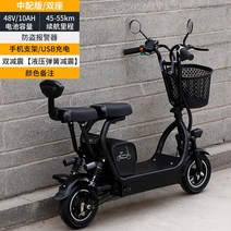 듀얼전동킥보드 리틀 할레 전동 킥보드 시니어 리튬전지 남녀 2 인 접이식 친자 페달 소형, 옵션7 48V