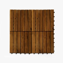 아카시아 원목 조립식 마루 6슬롯 10P, 월넛, 10개