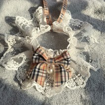 Tulle Bowknot Dog Bows 고양이 액세서리 맞춤형 핑크 레이스 조절 가능한 개 Bib Bandana 귀여운 마카롱 애완 동물 목 장식 스카프 Ragdoll, [01] XS length15cm-20cm, [01] 1