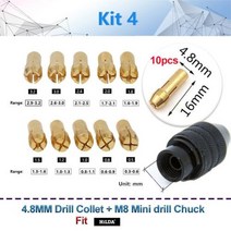 드러멜 드레멜 다용도조각기 Dremel 로타리 공구 및 미니 그라인더 드릴 처크용 M8/M7 척 액세서리 0.5-3.2MM 빠른 비트 스왑 dremel, 라이트 그레이