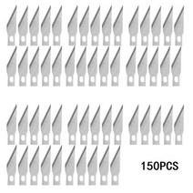 여성 남성 호신용품 칼 300pcs 11 블레이드 스테인레스 스틸 조각 블레이드 x-acto exacto 도구 용 금속 블레이드 sk5 그레이버 취미 스타일 멀티 도구, 150개