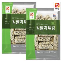 [1+1] 사조오양 김말이 튀김 1kg 2봉, 1세트
