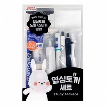 제브라 열심토끼 세트 한정판 패키지 세트 7종 필기류 노트 스티커