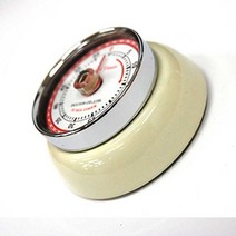 덜튼 Dulton 키친타이머 아날로그 레트로 수동 자석부착 100-189RD, 아이보리/XL