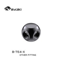 Bykski 3 웨이/4 큐빅 분배기 피팅 G1/4 여성 멀티 PC 물 냉각 커넥터 어댑터 B-TE3-X/B-TE4-X, 02 Black_02 4way