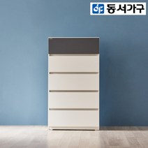 동서가구 다윈 600 5단 서랍장 DF920919, 화이트