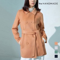 [더핸드메이드] 후드 벨티드 하프코트
