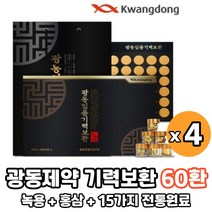 광동 일품 기력보환 녹용 홍삼 기력보환 60환 전통원료 1일 1개 광동기력보환 개별포장 먹는방법, 4개, 60정