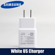 고속 충전기 무선 삼성 9V1.67A 15W Usb 적응 형 고속 충전기 빠른 어댑터 유형 C 케이블 Galaxy S20 S10 S, [06] Only US Charger, [01] White