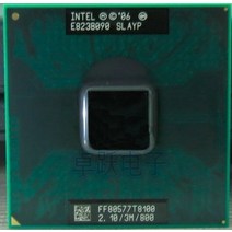 파워딜 인텔 t8100 CPU 노트북 코어 2 Duo 3M 캐시/2.1GHz/800/듀얼 소켓 479 GM45 용 프로세서, 한개옵션0