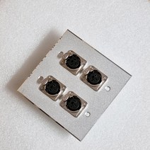 신길전자 XLR(캐논) 4구 SWITCHCRAFT 벽부판넬 조립품 알루미늄 플레이트 115 X 115 판금 벽 판넬 샷시판넬 특수 정밀 판금, 신길전자 XLR(캐논) 4구SWITCHCRAFT