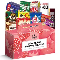 [냠냠상회] 빼빼로 예감 에이스 초코하임 등 사랑가득 과자 간식 선물세트 12p, 1세트